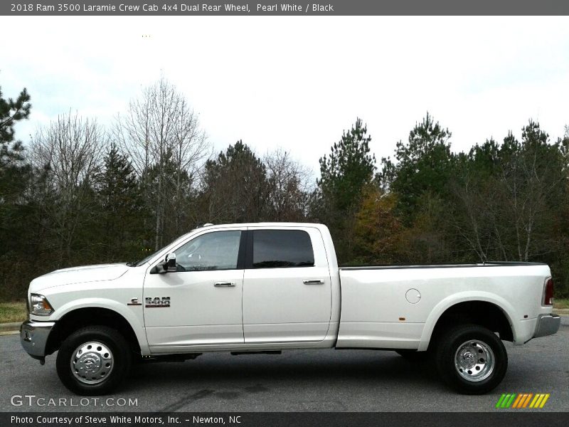  2018 3500 Laramie Crew Cab 4x4 Dual Rear Wheel Pearl White