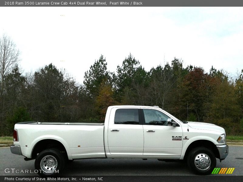  2018 3500 Laramie Crew Cab 4x4 Dual Rear Wheel Pearl White