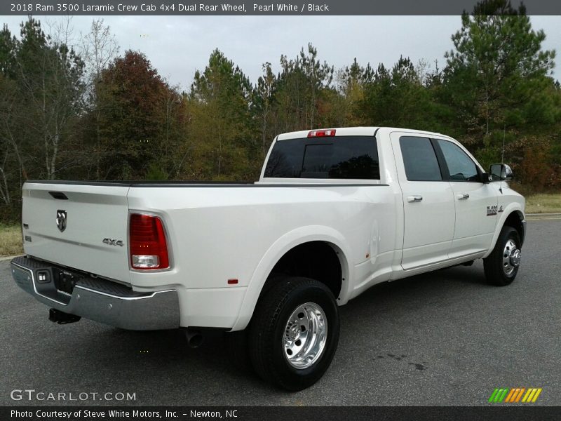 Pearl White / Black 2018 Ram 3500 Laramie Crew Cab 4x4 Dual Rear Wheel