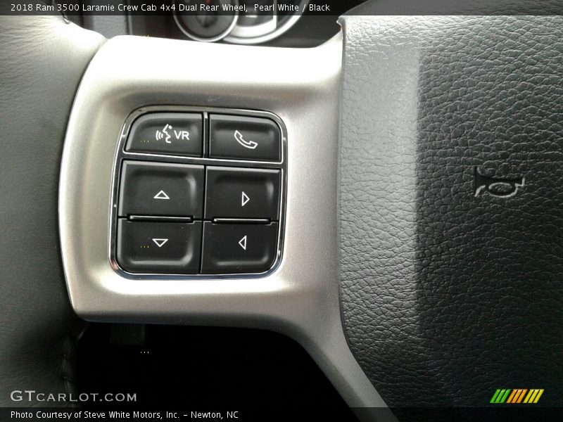 Pearl White / Black 2018 Ram 3500 Laramie Crew Cab 4x4 Dual Rear Wheel