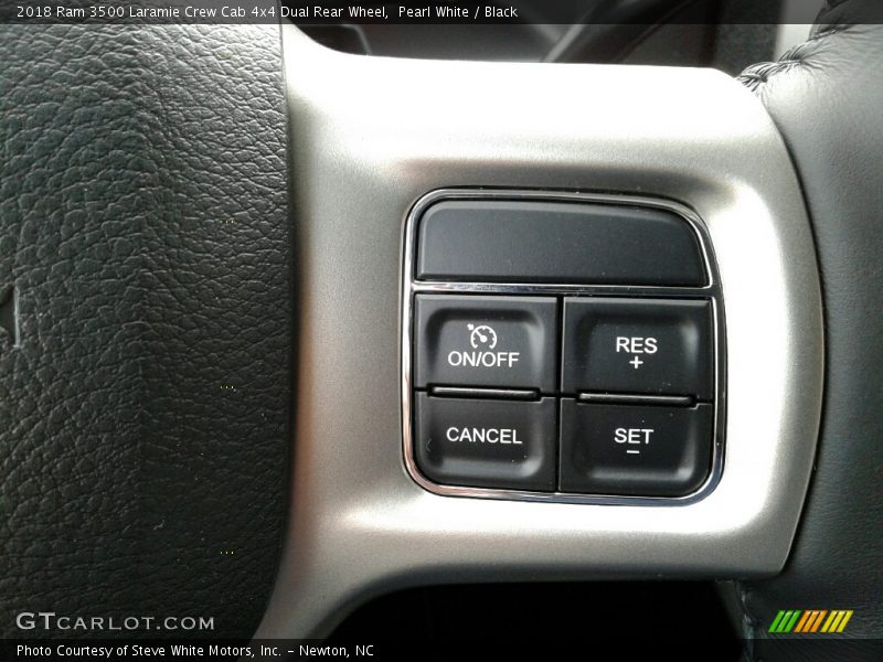 Pearl White / Black 2018 Ram 3500 Laramie Crew Cab 4x4 Dual Rear Wheel