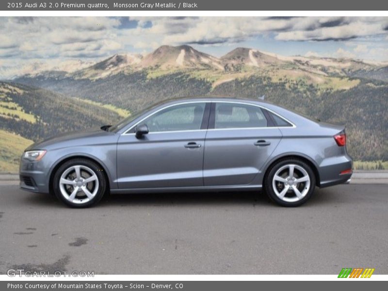 Monsoon Gray Metallic / Black 2015 Audi A3 2.0 Premium quattro