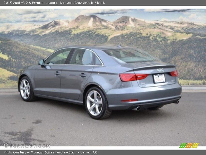 Monsoon Gray Metallic / Black 2015 Audi A3 2.0 Premium quattro