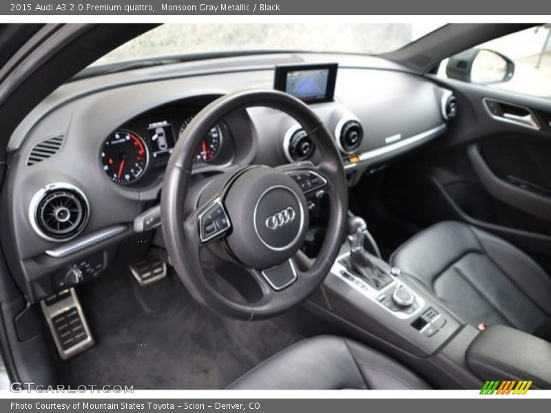 Monsoon Gray Metallic / Black 2015 Audi A3 2.0 Premium quattro