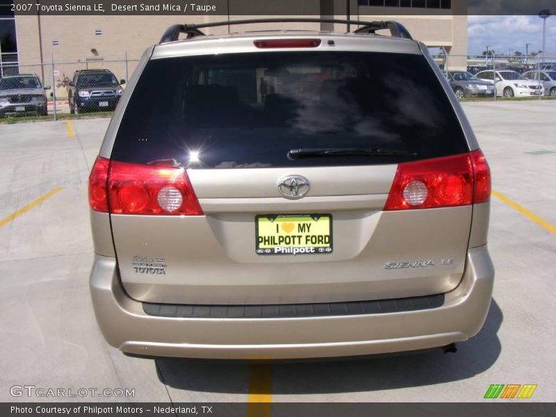 Desert Sand Mica / Taupe 2007 Toyota Sienna LE