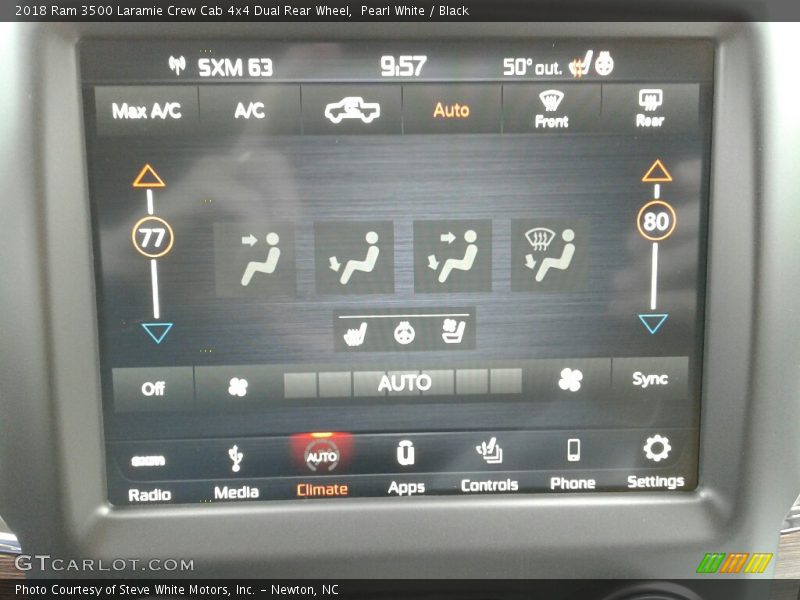 Pearl White / Black 2018 Ram 3500 Laramie Crew Cab 4x4 Dual Rear Wheel