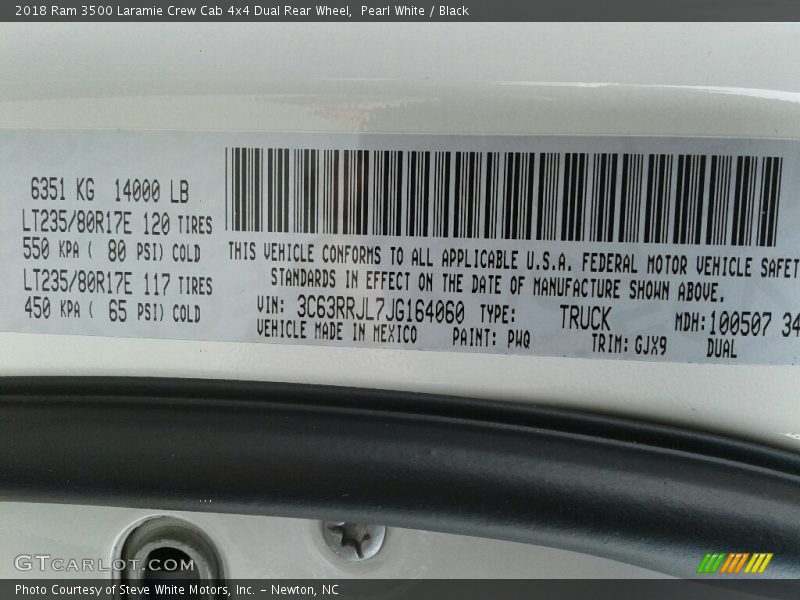 PWQ - 2018 Ram 3500 Laramie Crew Cab 4x4 Dual Rear Wheel