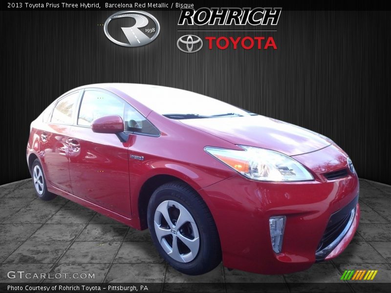 Barcelona Red Metallic / Bisque 2013 Toyota Prius Three Hybrid