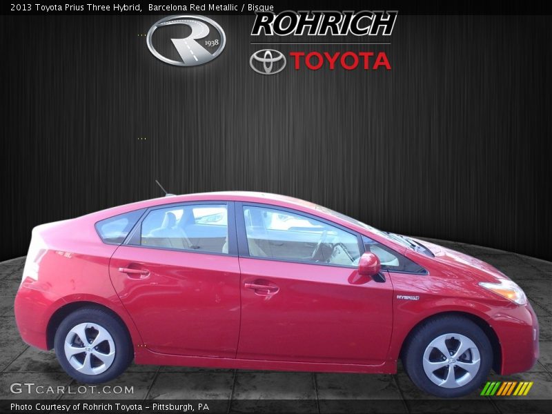 Barcelona Red Metallic / Bisque 2013 Toyota Prius Three Hybrid
