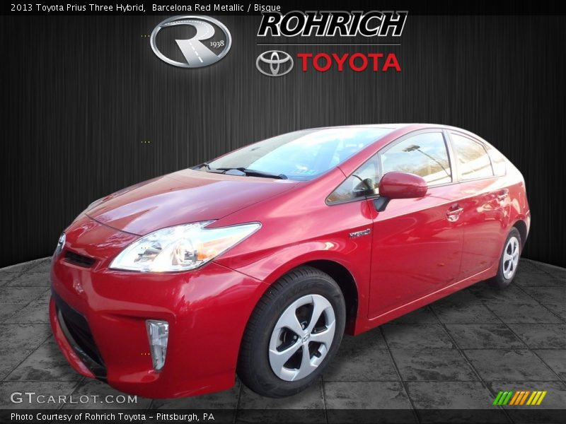 Barcelona Red Metallic / Bisque 2013 Toyota Prius Three Hybrid
