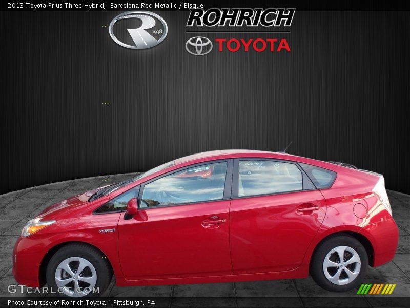 Barcelona Red Metallic / Bisque 2013 Toyota Prius Three Hybrid