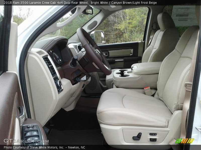  2018 3500 Laramie Crew Cab 4x4 Dual Rear Wheel Canyon Brown/Light Frost Beige Interior