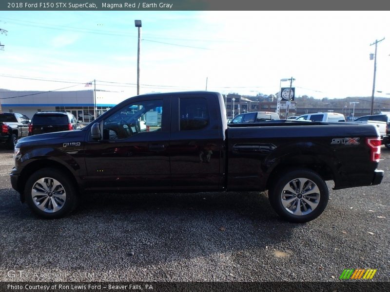 Magma Red / Earth Gray 2018 Ford F150 STX SuperCab