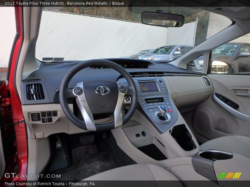 Barcelona Red Metallic / Bisque 2013 Toyota Prius Three Hybrid