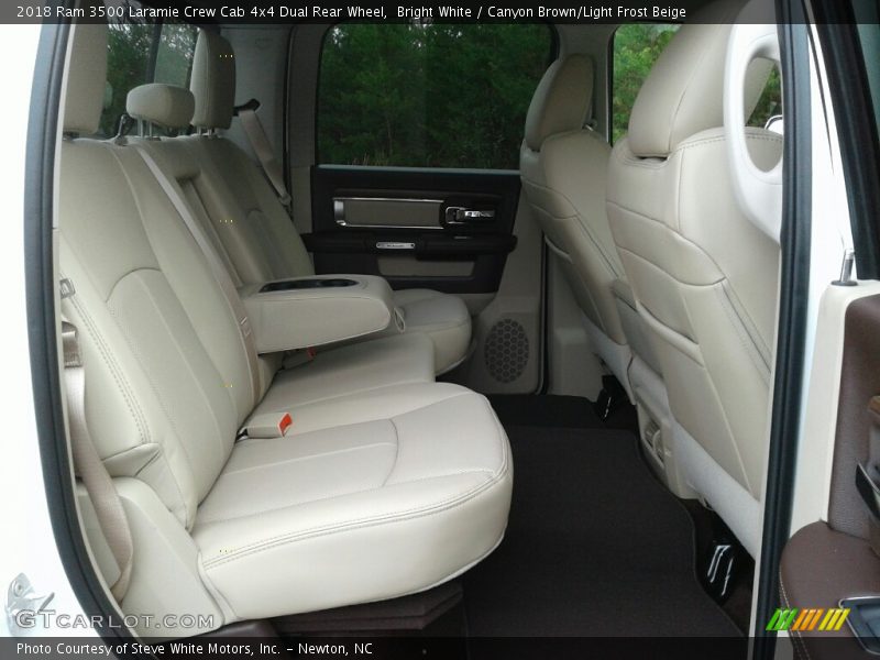 Bright White / Canyon Brown/Light Frost Beige 2018 Ram 3500 Laramie Crew Cab 4x4 Dual Rear Wheel