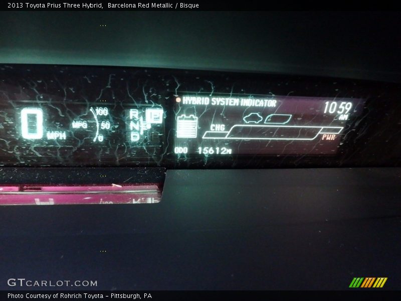 Barcelona Red Metallic / Bisque 2013 Toyota Prius Three Hybrid