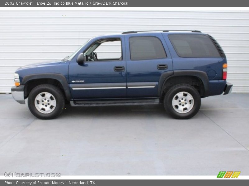 Indigo Blue Metallic / Gray/Dark Charcoal 2003 Chevrolet Tahoe LS