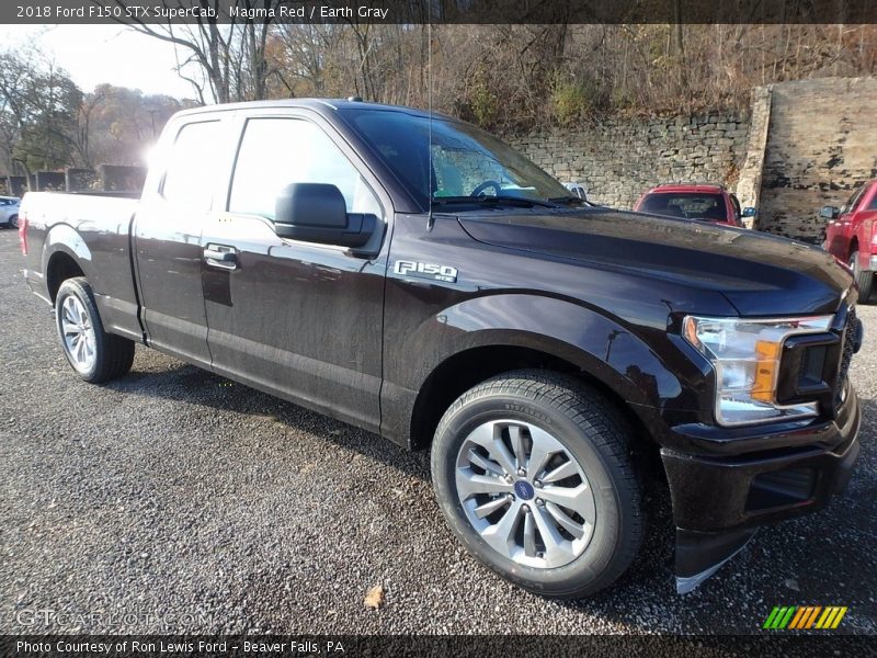 Magma Red / Earth Gray 2018 Ford F150 STX SuperCab