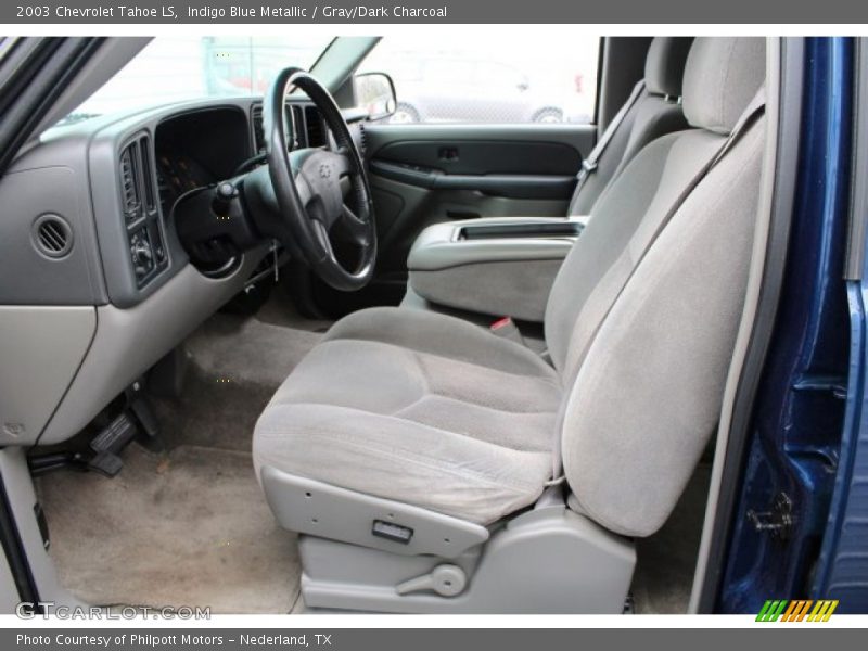 Indigo Blue Metallic / Gray/Dark Charcoal 2003 Chevrolet Tahoe LS