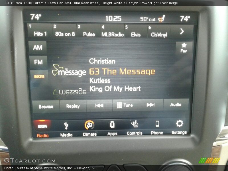 Bright White / Canyon Brown/Light Frost Beige 2018 Ram 3500 Laramie Crew Cab 4x4 Dual Rear Wheel