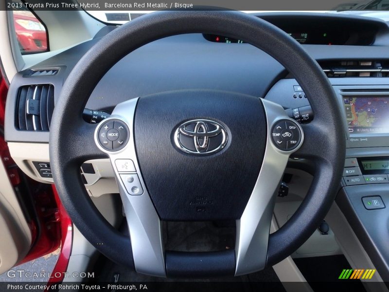 Barcelona Red Metallic / Bisque 2013 Toyota Prius Three Hybrid
