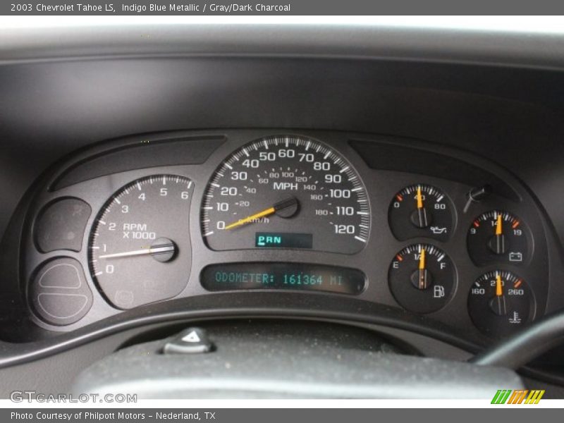 Indigo Blue Metallic / Gray/Dark Charcoal 2003 Chevrolet Tahoe LS