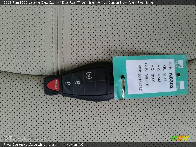Bright White / Canyon Brown/Light Frost Beige 2018 Ram 3500 Laramie Crew Cab 4x4 Dual Rear Wheel