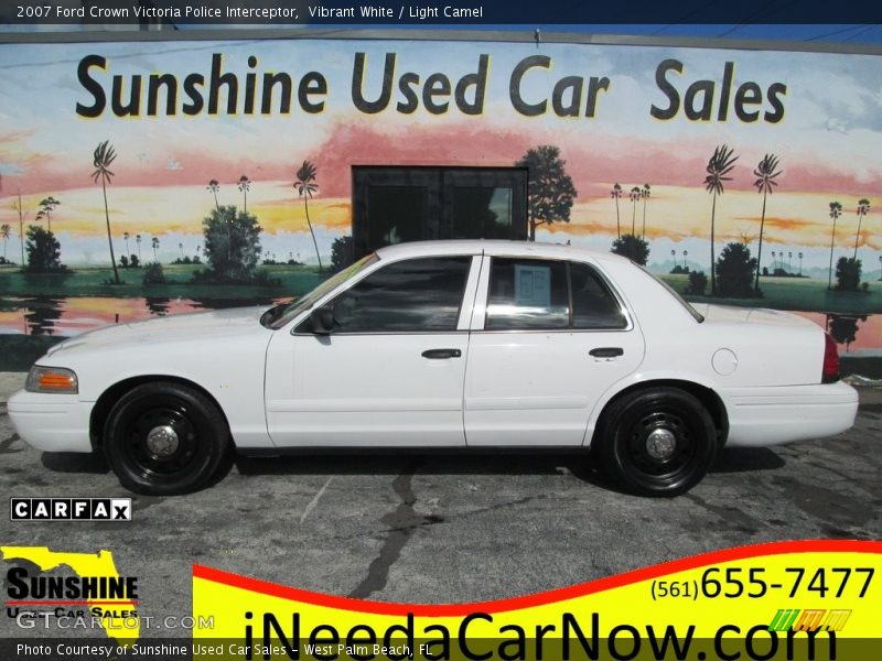 Vibrant White / Light Camel 2007 Ford Crown Victoria Police Interceptor