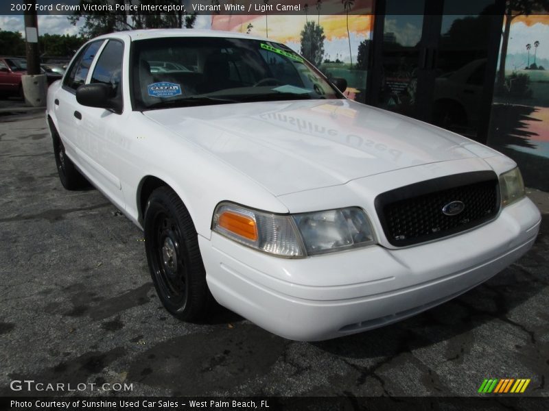 Vibrant White / Light Camel 2007 Ford Crown Victoria Police Interceptor
