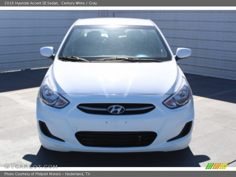 Century White / Gray 2016 Hyundai Accent SE Sedan