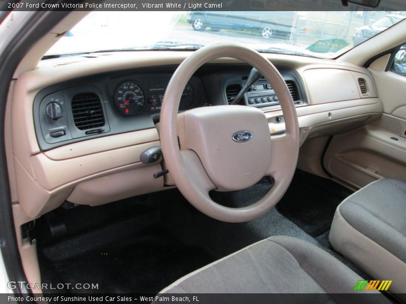 Vibrant White / Light Camel 2007 Ford Crown Victoria Police Interceptor