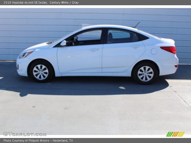 Century White / Gray 2016 Hyundai Accent SE Sedan