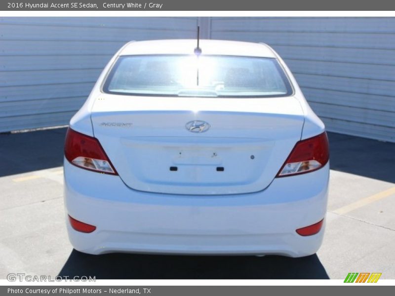 Century White / Gray 2016 Hyundai Accent SE Sedan