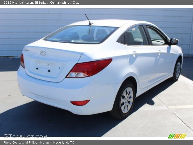 Century White / Gray 2016 Hyundai Accent SE Sedan