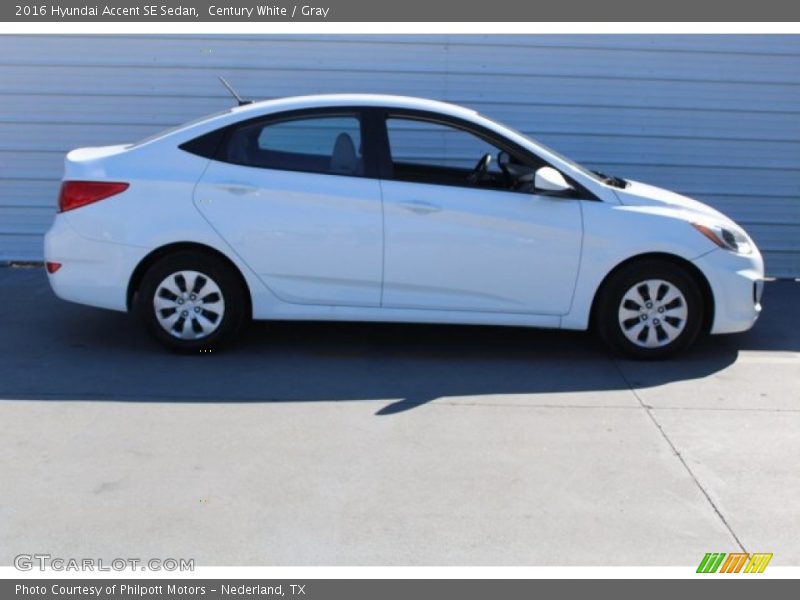 Century White / Gray 2016 Hyundai Accent SE Sedan