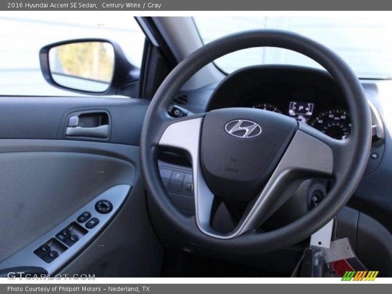 Century White / Gray 2016 Hyundai Accent SE Sedan
