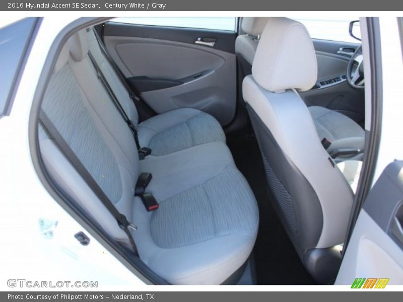Century White / Gray 2016 Hyundai Accent SE Sedan