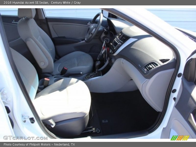 Century White / Gray 2016 Hyundai Accent SE Sedan