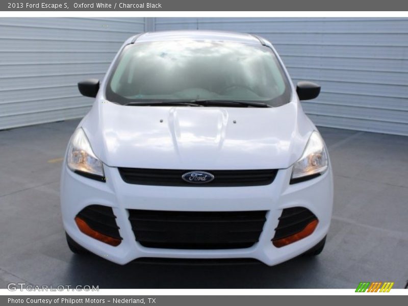 Oxford White / Charcoal Black 2013 Ford Escape S
