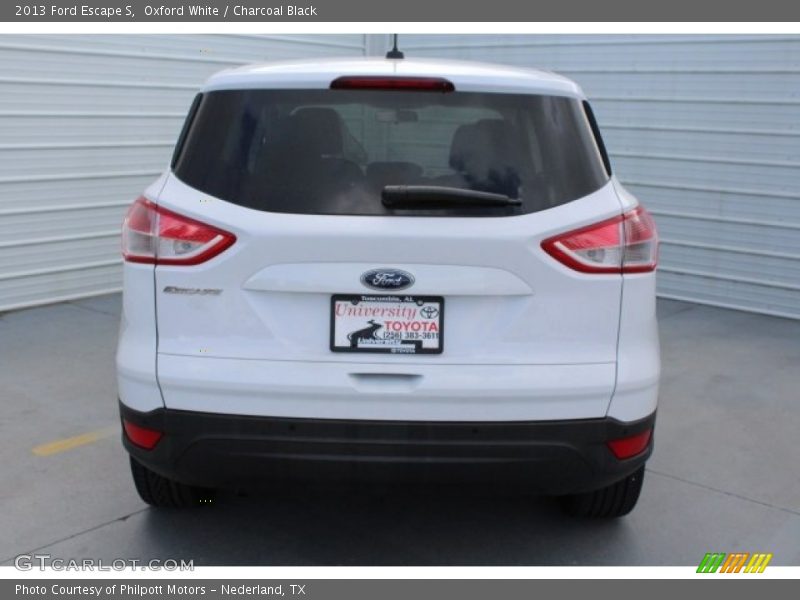 Oxford White / Charcoal Black 2013 Ford Escape S