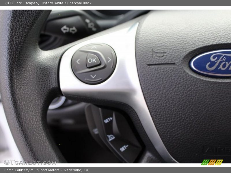 Oxford White / Charcoal Black 2013 Ford Escape S