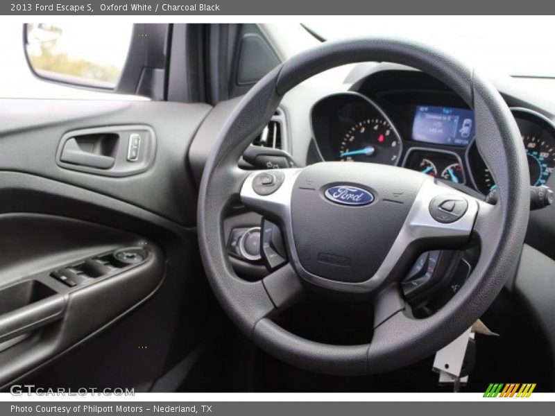 Oxford White / Charcoal Black 2013 Ford Escape S