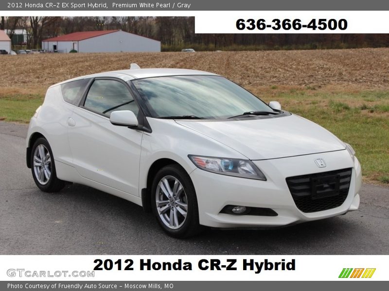 Premium White Pearl / Gray 2012 Honda CR-Z EX Sport Hybrid