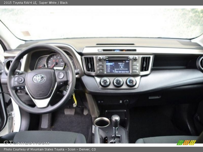 Super White / Black 2015 Toyota RAV4 LE
