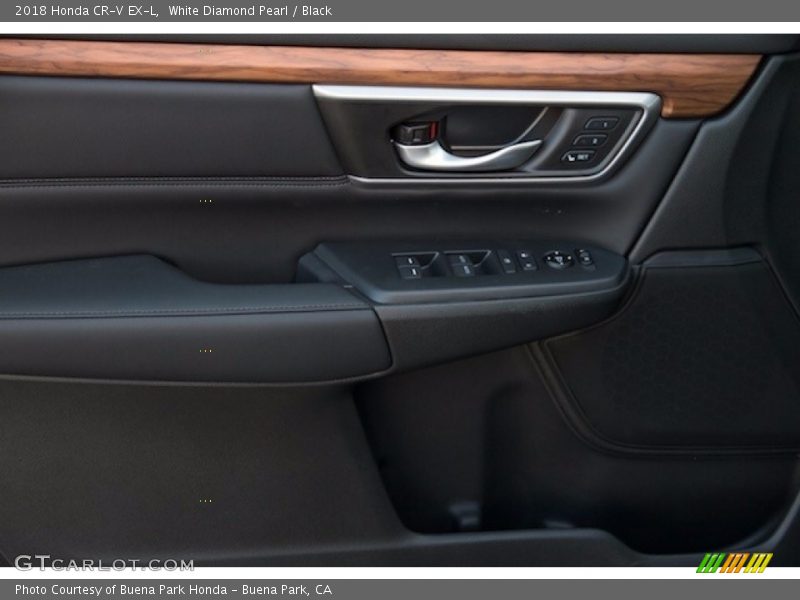 White Diamond Pearl / Black 2018 Honda CR-V EX-L
