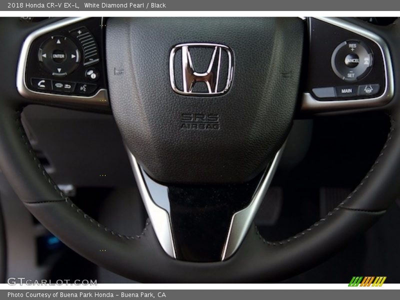 White Diamond Pearl / Black 2018 Honda CR-V EX-L
