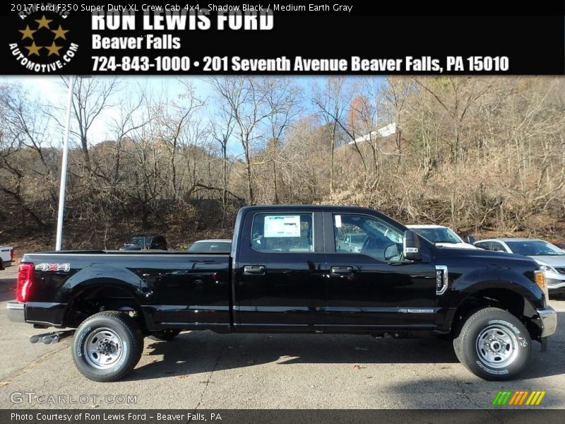 Shadow Black / Medium Earth Gray 2017 Ford F350 Super Duty XL Crew Cab 4x4