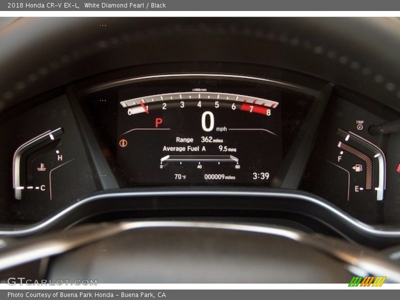 White Diamond Pearl / Black 2018 Honda CR-V EX-L