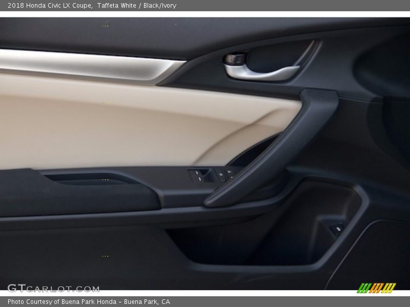 Taffeta White / Black/Ivory 2018 Honda Civic LX Coupe