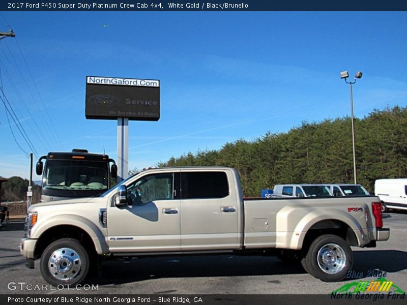 White Gold / Black/Brunello 2017 Ford F450 Super Duty Platinum Crew Cab 4x4